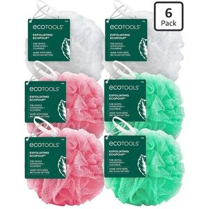 EcoTools Exfoliating EcoPuff Loofa Lather Spa Cleansing Poof Shower Bath NEW
